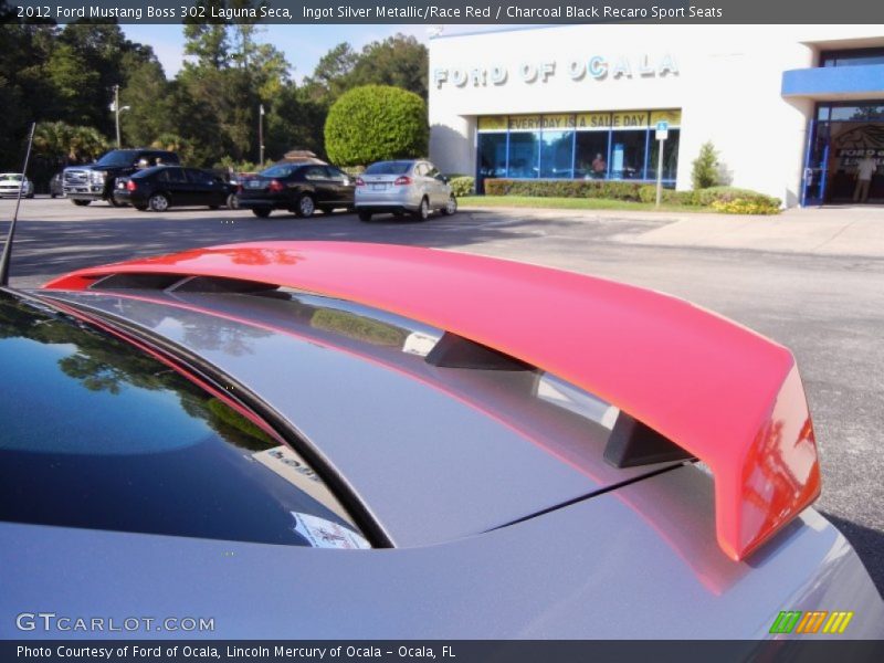 Ingot Silver Metallic/Race Red / Charcoal Black Recaro Sport Seats 2012 Ford Mustang Boss 302 Laguna Seca