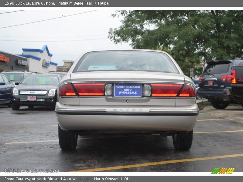 Platinum Beige Pearl / Taupe 1998 Buick LeSabre Custom