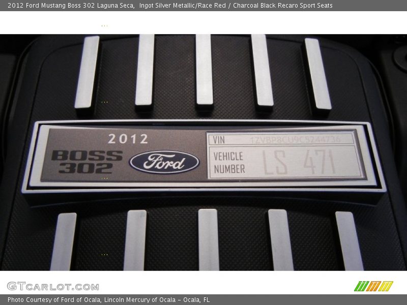  2012 Mustang Boss 302 Laguna Seca Engine - 5.0 Liter Hi-Po DOHC 32-Valve Ti-VCT V8