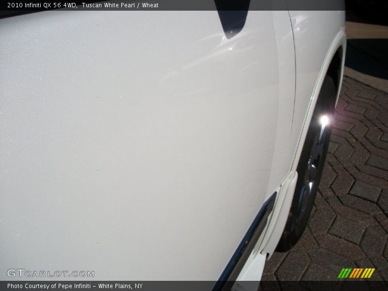 Tuscan White Pearl / Wheat 2010 Infiniti QX 56 4WD