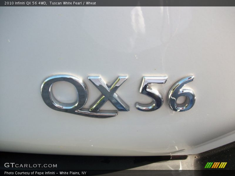 Tuscan White Pearl / Wheat 2010 Infiniti QX 56 4WD