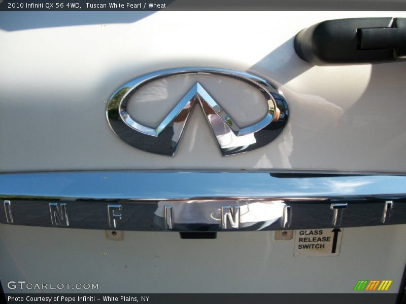 Tuscan White Pearl / Wheat 2010 Infiniti QX 56 4WD