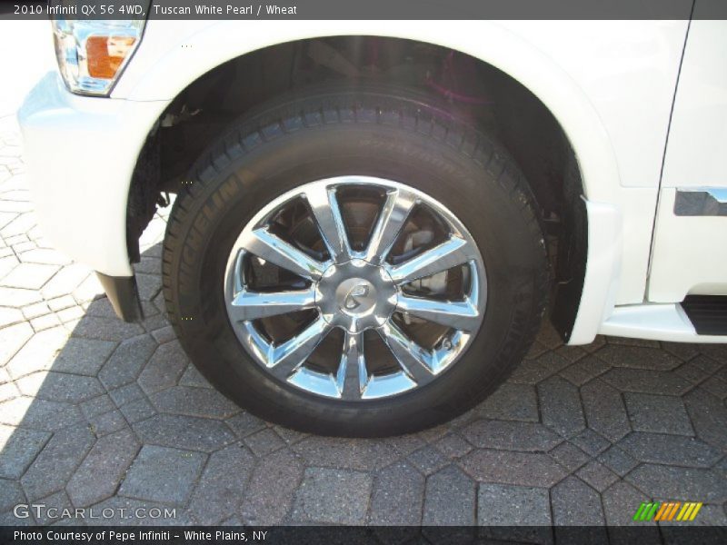 Tuscan White Pearl / Wheat 2010 Infiniti QX 56 4WD