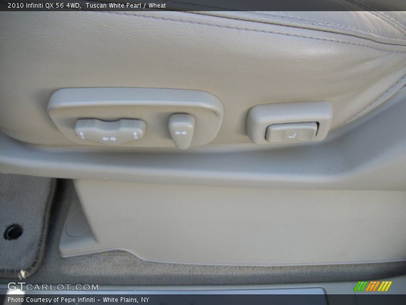 Tuscan White Pearl / Wheat 2010 Infiniti QX 56 4WD