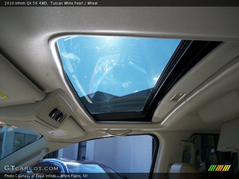 Tuscan White Pearl / Wheat 2010 Infiniti QX 56 4WD