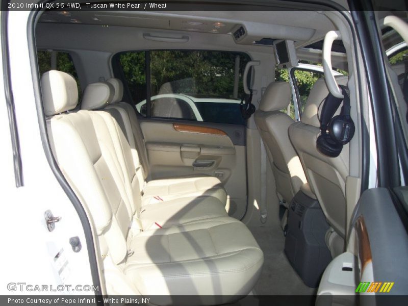 Tuscan White Pearl / Wheat 2010 Infiniti QX 56 4WD