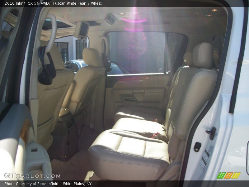 Tuscan White Pearl / Wheat 2010 Infiniti QX 56 4WD