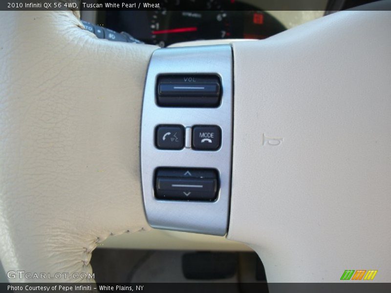 Tuscan White Pearl / Wheat 2010 Infiniti QX 56 4WD