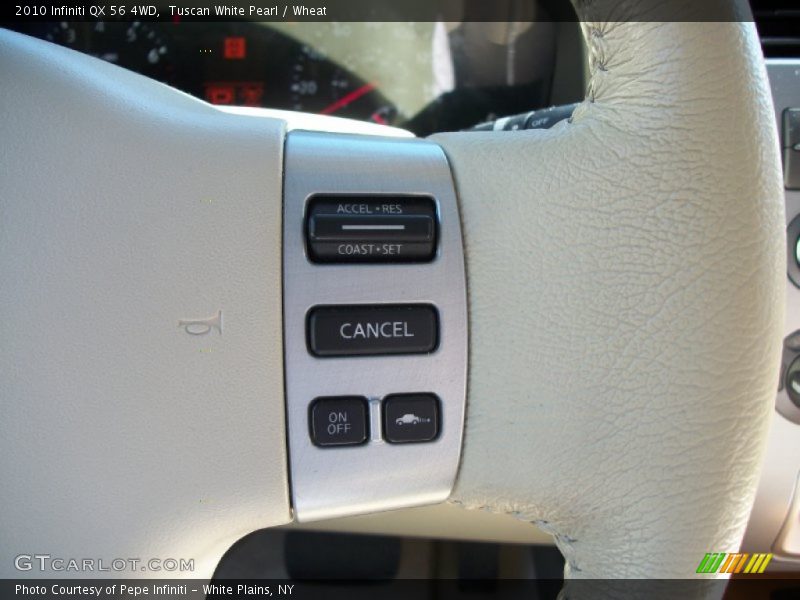 Tuscan White Pearl / Wheat 2010 Infiniti QX 56 4WD