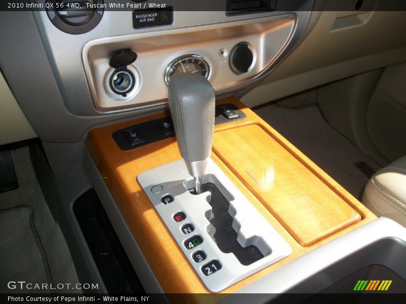 Tuscan White Pearl / Wheat 2010 Infiniti QX 56 4WD