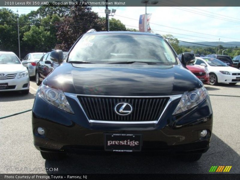 Obsidian Black / Parchment/Brown Walnut 2010 Lexus RX 350 AWD