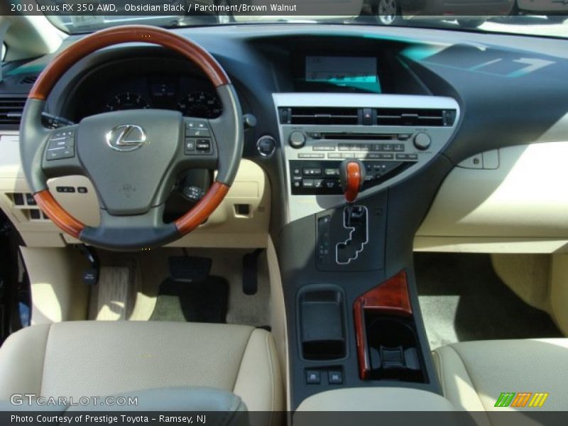 Obsidian Black / Parchment/Brown Walnut 2010 Lexus RX 350 AWD