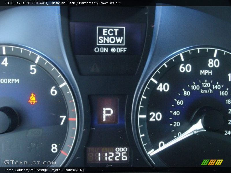Obsidian Black / Parchment/Brown Walnut 2010 Lexus RX 350 AWD