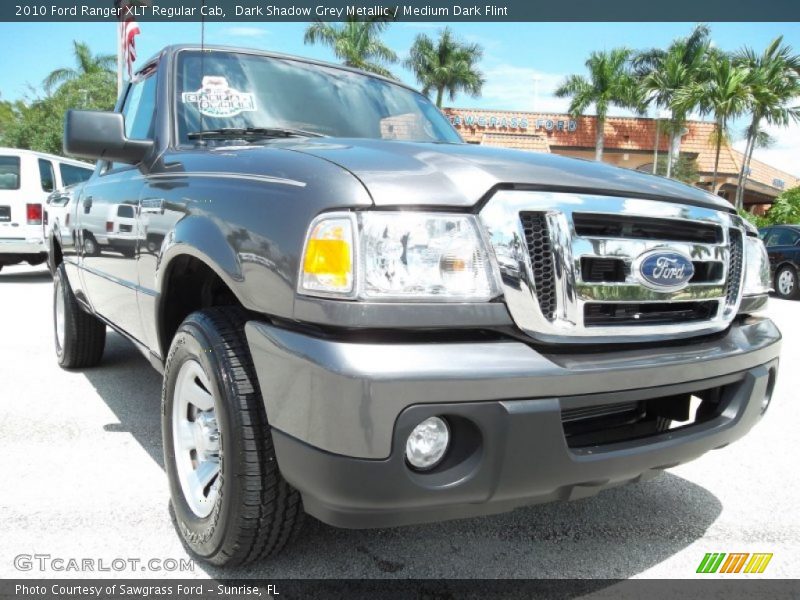 Dark Shadow Grey Metallic / Medium Dark Flint 2010 Ford Ranger XLT Regular Cab