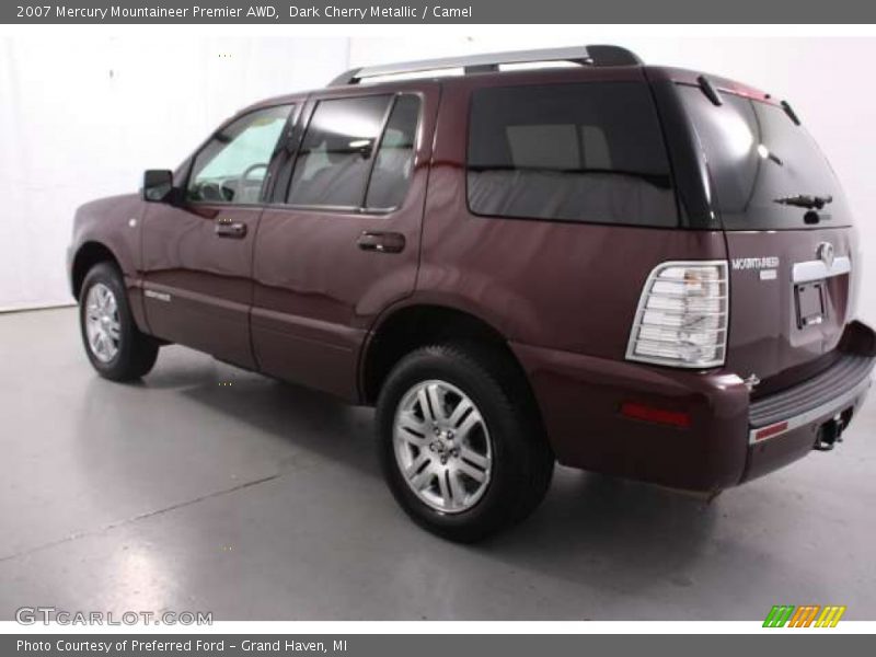 Dark Cherry Metallic / Camel 2007 Mercury Mountaineer Premier AWD