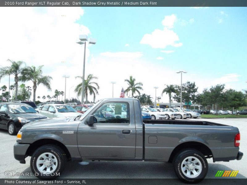 Dark Shadow Grey Metallic / Medium Dark Flint 2010 Ford Ranger XLT Regular Cab