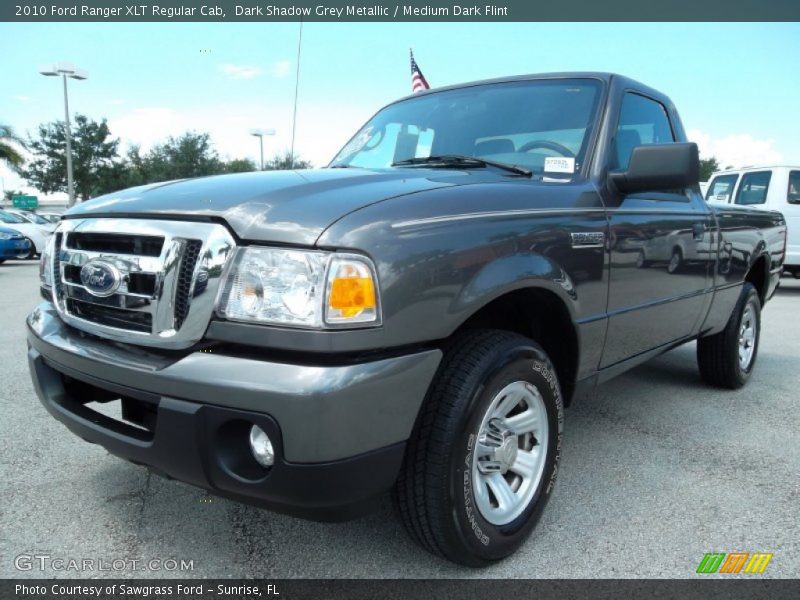 Dark Shadow Grey Metallic / Medium Dark Flint 2010 Ford Ranger XLT Regular Cab
