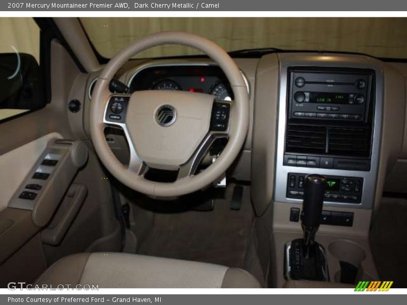 Dark Cherry Metallic / Camel 2007 Mercury Mountaineer Premier AWD