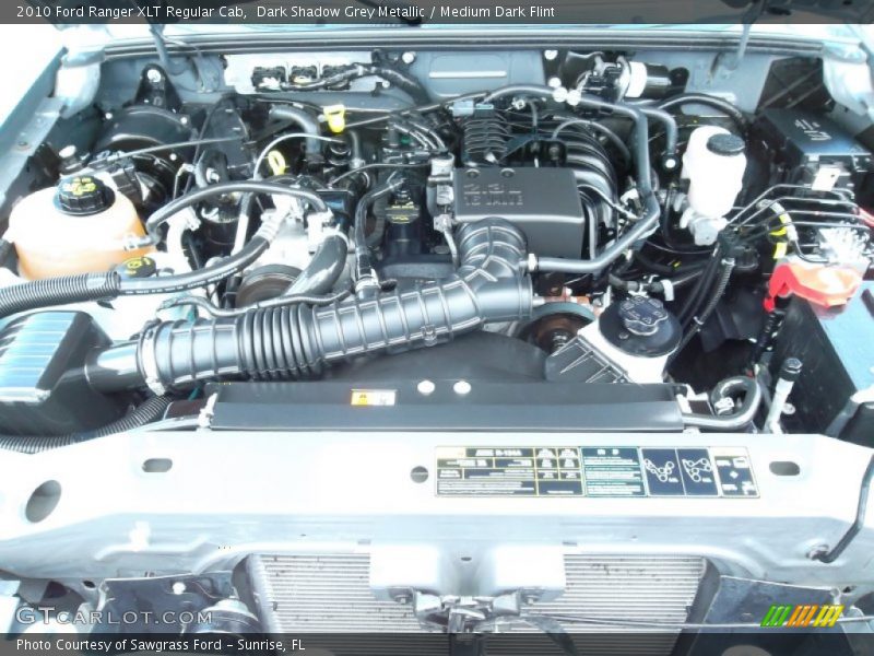Dark Shadow Grey Metallic / Medium Dark Flint 2010 Ford Ranger XLT Regular Cab