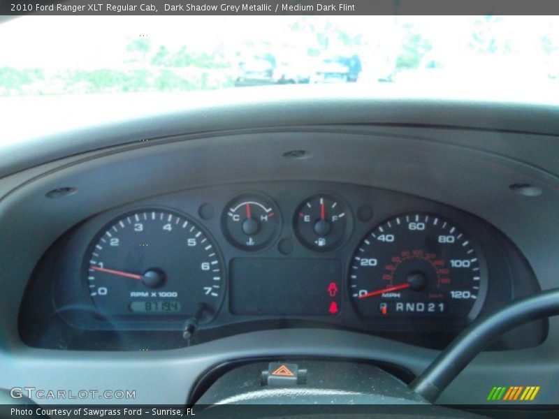 Dark Shadow Grey Metallic / Medium Dark Flint 2010 Ford Ranger XLT Regular Cab