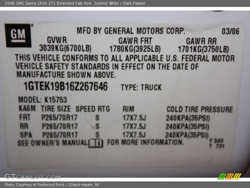 Summit White / Dark Pewter 2006 GMC Sierra 1500 Z71 Extended Cab 4x4