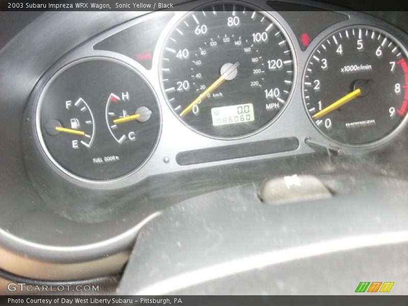 Sonic Yellow / Black 2003 Subaru Impreza WRX Wagon