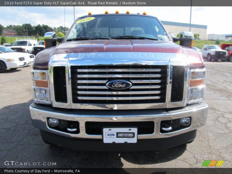 Royal Red Metallic / Medium Stone 2010 Ford F250 Super Duty XLT SuperCab 4x4