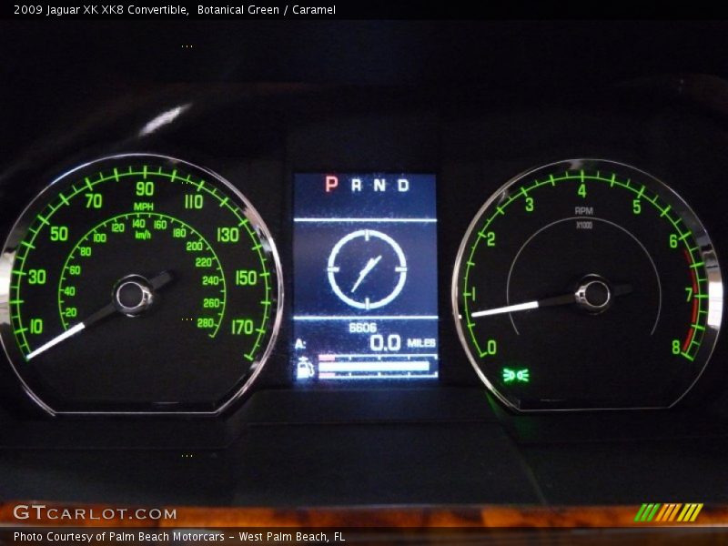 Botanical Green / Caramel 2009 Jaguar XK XK8 Convertible