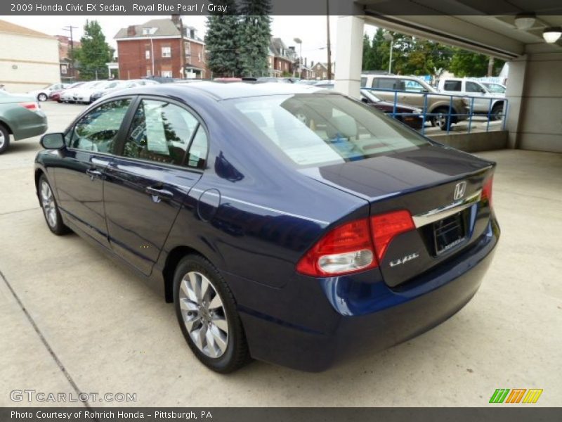 Royal Blue Pearl / Gray 2009 Honda Civic EX Sedan