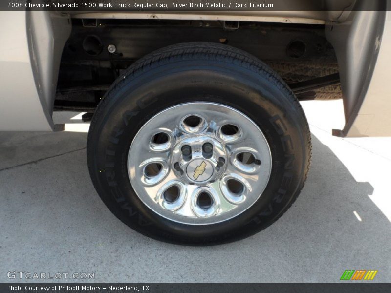 Silver Birch Metallic / Dark Titanium 2008 Chevrolet Silverado 1500 Work Truck Regular Cab