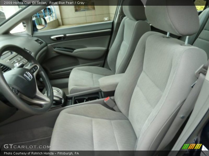 Royal Blue Pearl / Gray 2009 Honda Civic EX Sedan