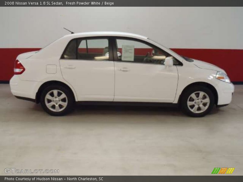 Fresh Powder White / Beige 2008 Nissan Versa 1.8 SL Sedan
