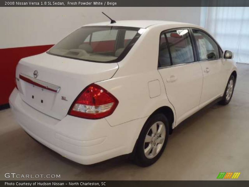 Fresh Powder White / Beige 2008 Nissan Versa 1.8 SL Sedan