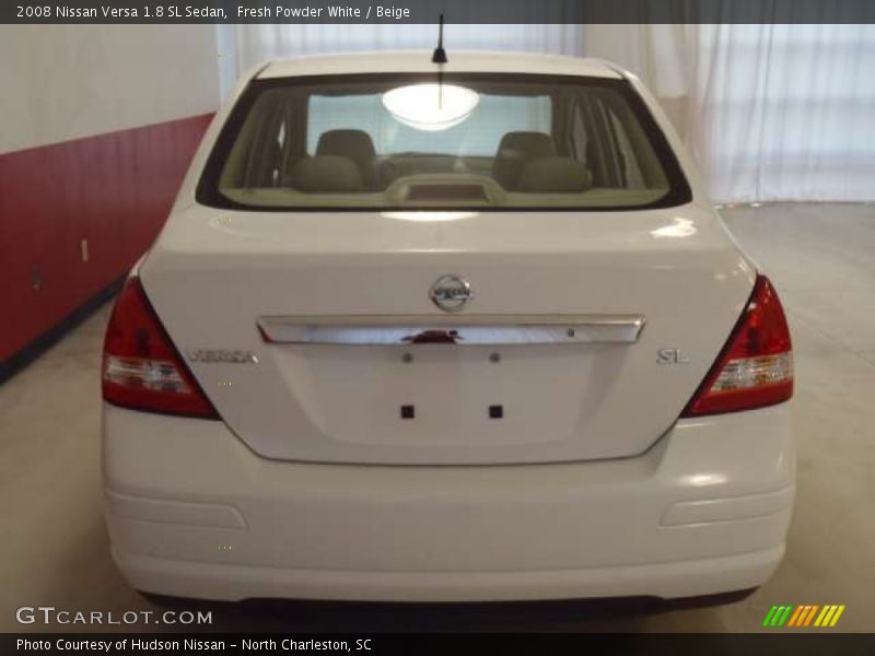 Fresh Powder White / Beige 2008 Nissan Versa 1.8 SL Sedan