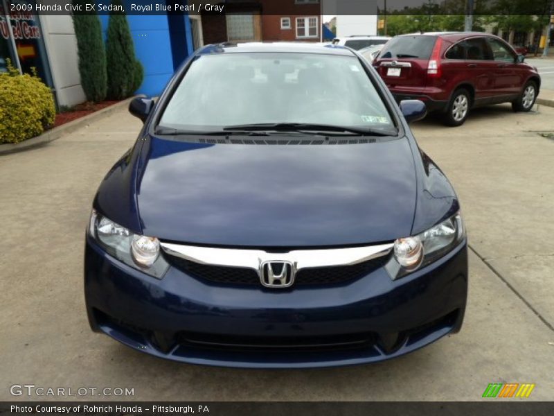 Royal Blue Pearl / Gray 2009 Honda Civic EX Sedan