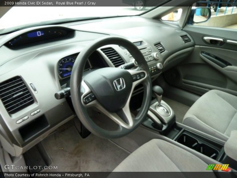 Royal Blue Pearl / Gray 2009 Honda Civic EX Sedan