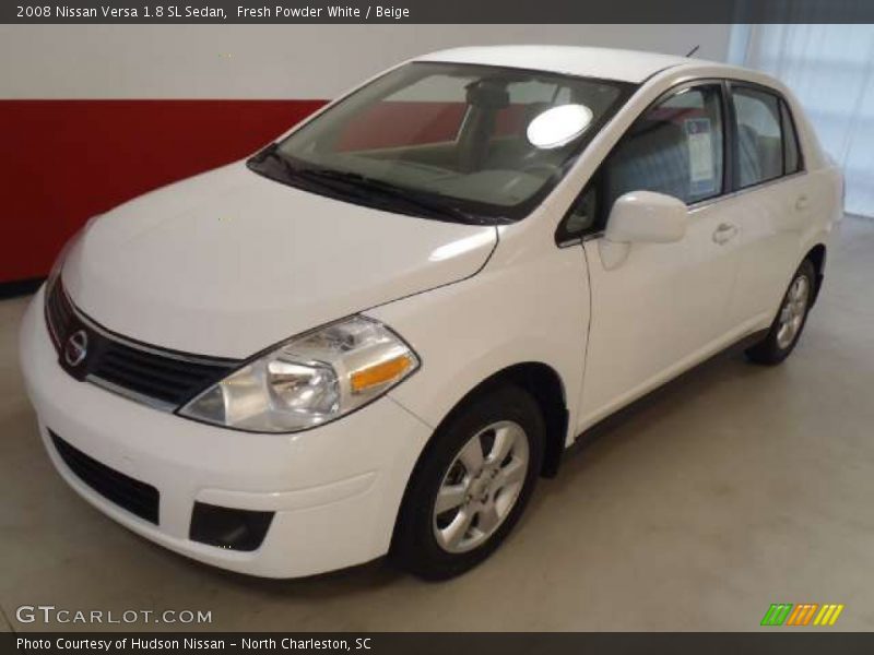 Fresh Powder White / Beige 2008 Nissan Versa 1.8 SL Sedan