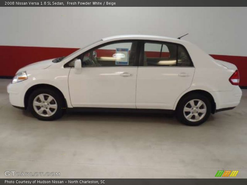Fresh Powder White / Beige 2008 Nissan Versa 1.8 SL Sedan