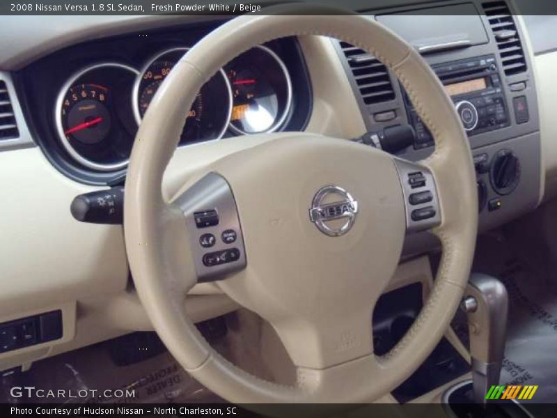 Fresh Powder White / Beige 2008 Nissan Versa 1.8 SL Sedan