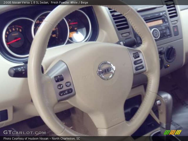 Fresh Powder White / Beige 2008 Nissan Versa 1.8 SL Sedan