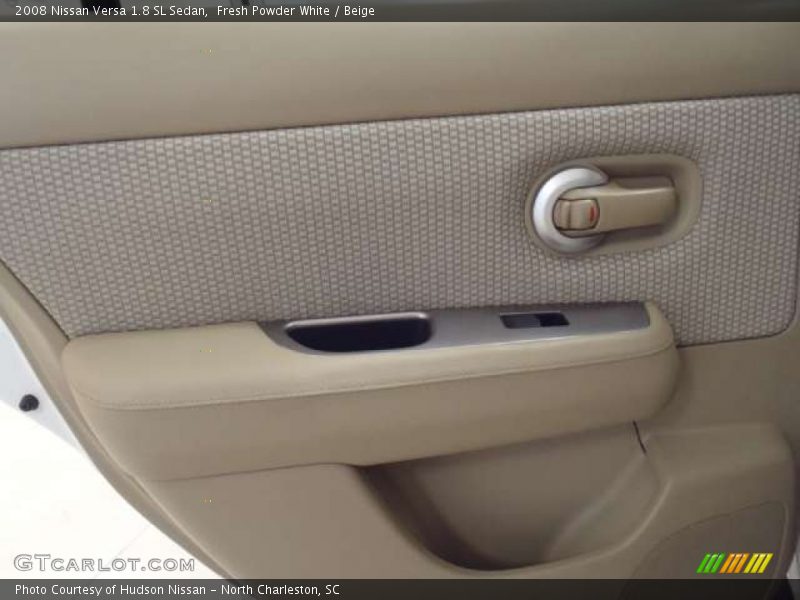 Fresh Powder White / Beige 2008 Nissan Versa 1.8 SL Sedan