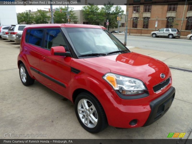 Molten Red / Black Soul Logo Cloth 2010 Kia Soul +