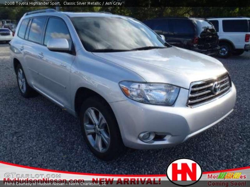 Classic Silver Metallic / Ash Gray 2008 Toyota Highlander Sport