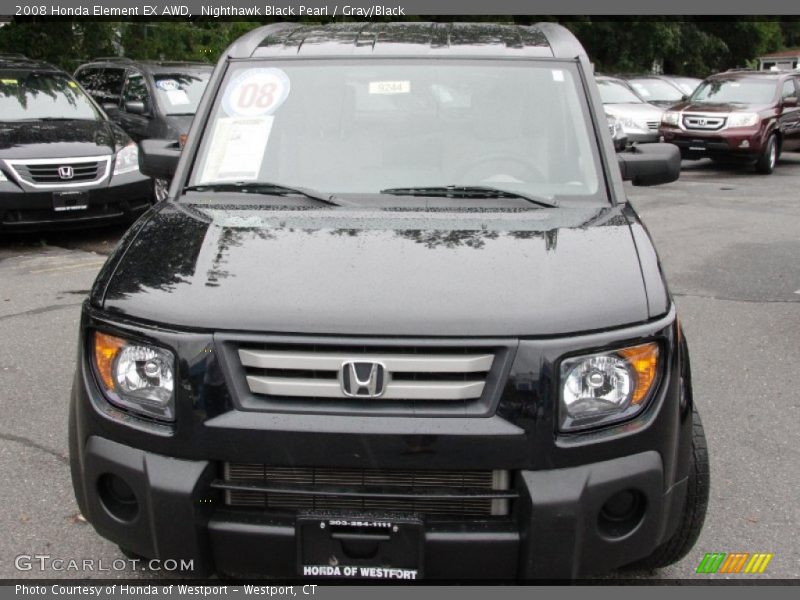 Nighthawk Black Pearl / Gray/Black 2008 Honda Element EX AWD