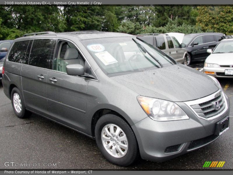 Nimbus Gray Metallic / Gray 2008 Honda Odyssey EX-L