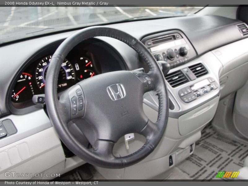Nimbus Gray Metallic / Gray 2008 Honda Odyssey EX-L