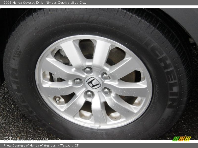 Nimbus Gray Metallic / Gray 2008 Honda Odyssey EX-L