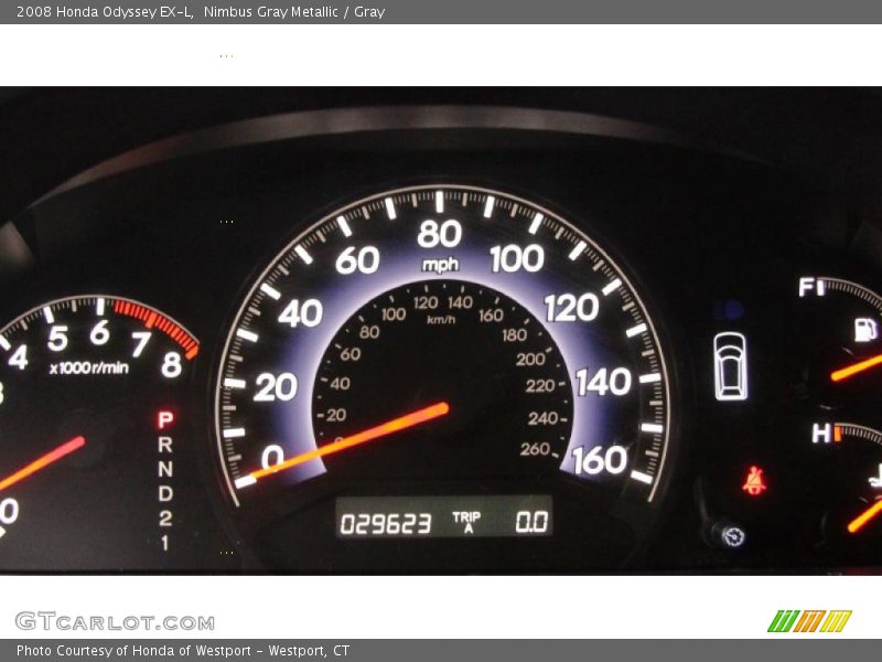 Nimbus Gray Metallic / Gray 2008 Honda Odyssey EX-L
