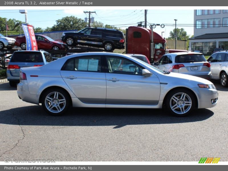 Alabaster Silver Metallic / Taupe 2008 Acura TL 3.2