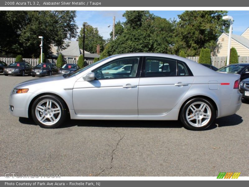 Alabaster Silver Metallic / Taupe 2008 Acura TL 3.2